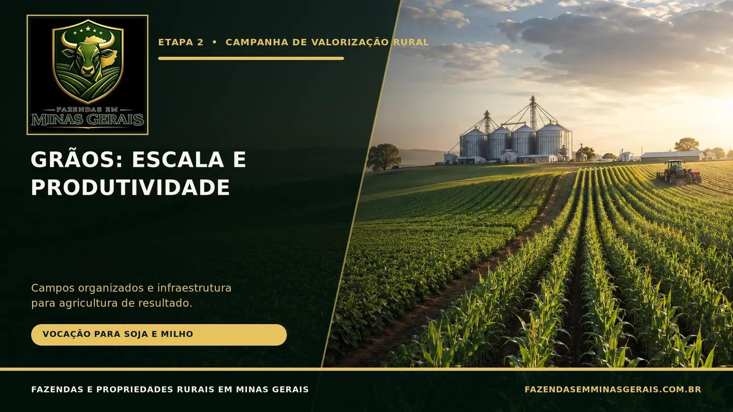Fazenda para soja e milho em Minas Gerais